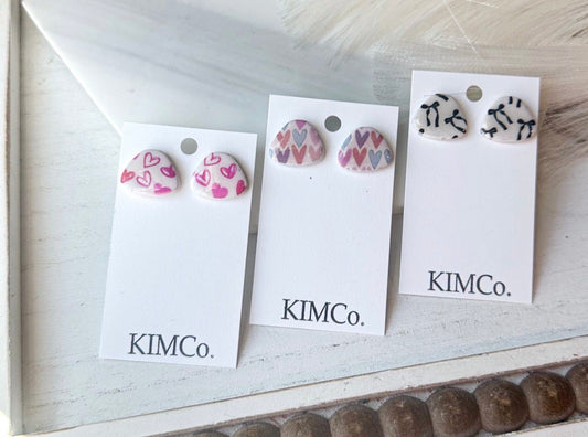 Polymer Clay Earrings • Chunky Stud Earrings