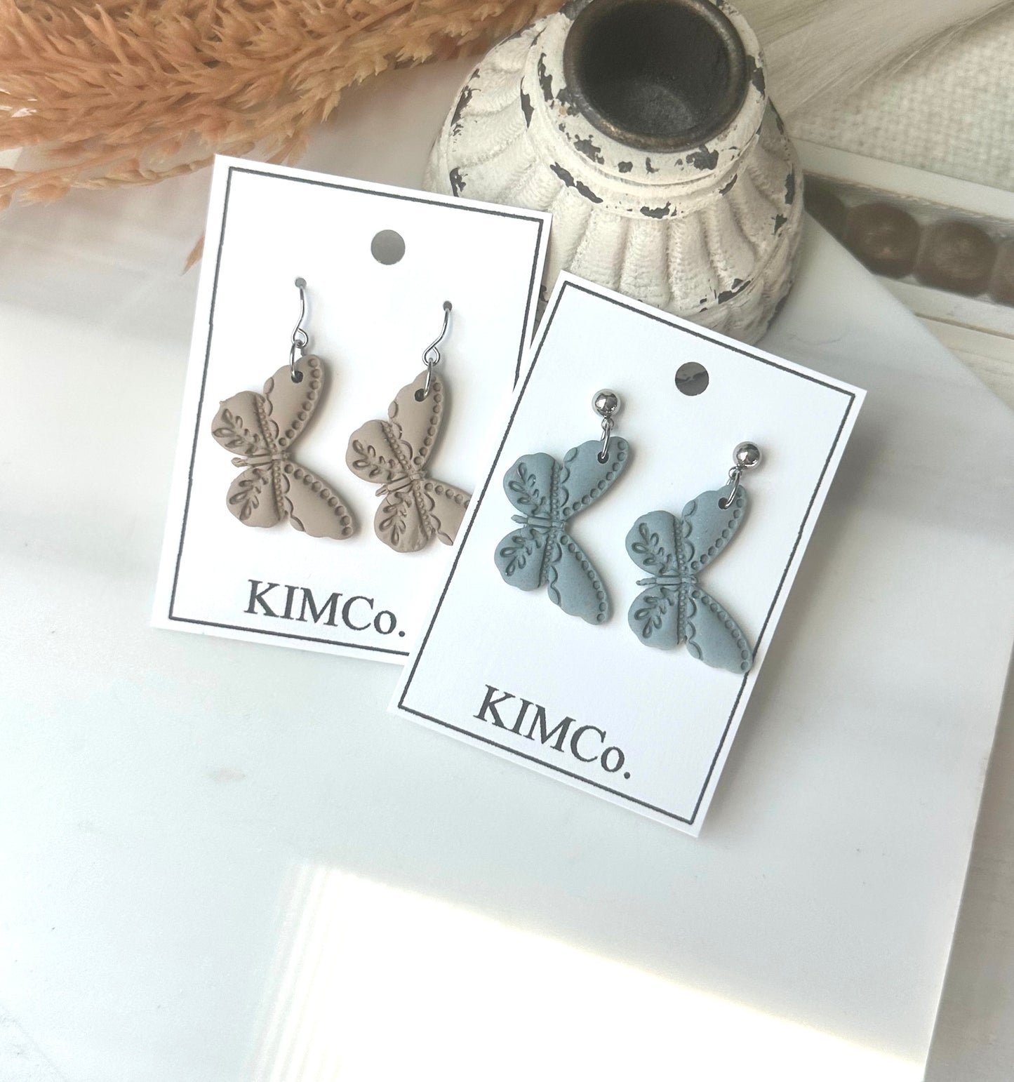 Polymer Clay Earrings - Whimsical Butterflies