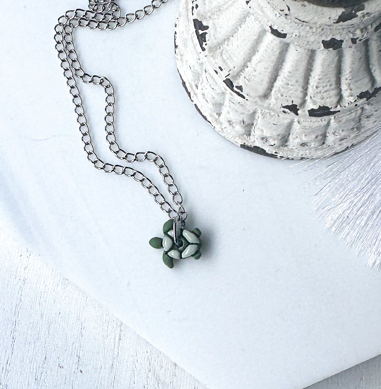 Polymer Clay Necklace - Sea Turtle