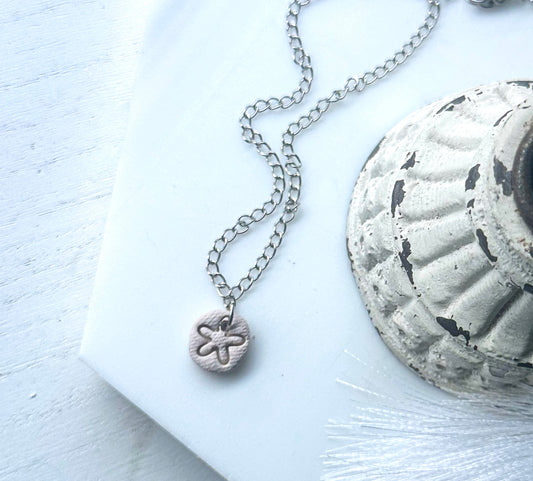 Polymer Clay Necklace - Sand Dollar