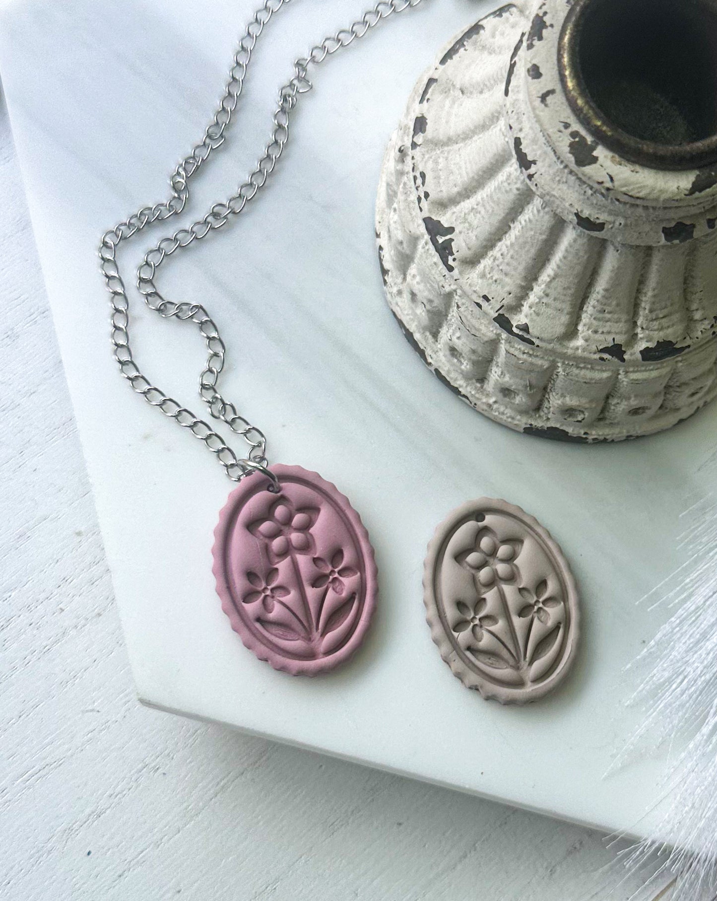 Polymer Clay Necklace - Blooming Meadow
