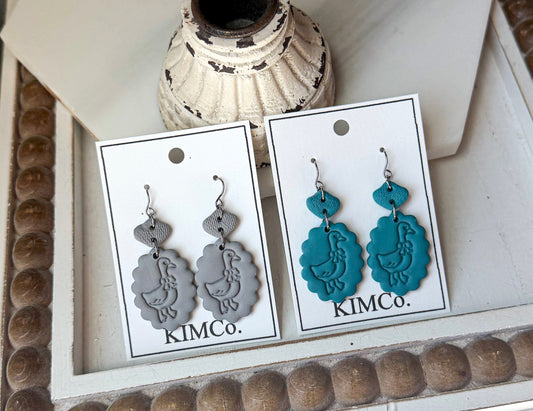 Polymer Clay Earrings -  Homestead Goose