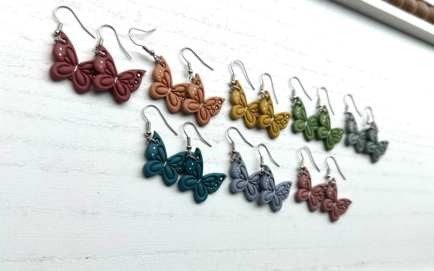 Butterfly Polymer Clay Earrings * 8 Colors