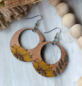 Sunflower Earrings * 3 Designs
