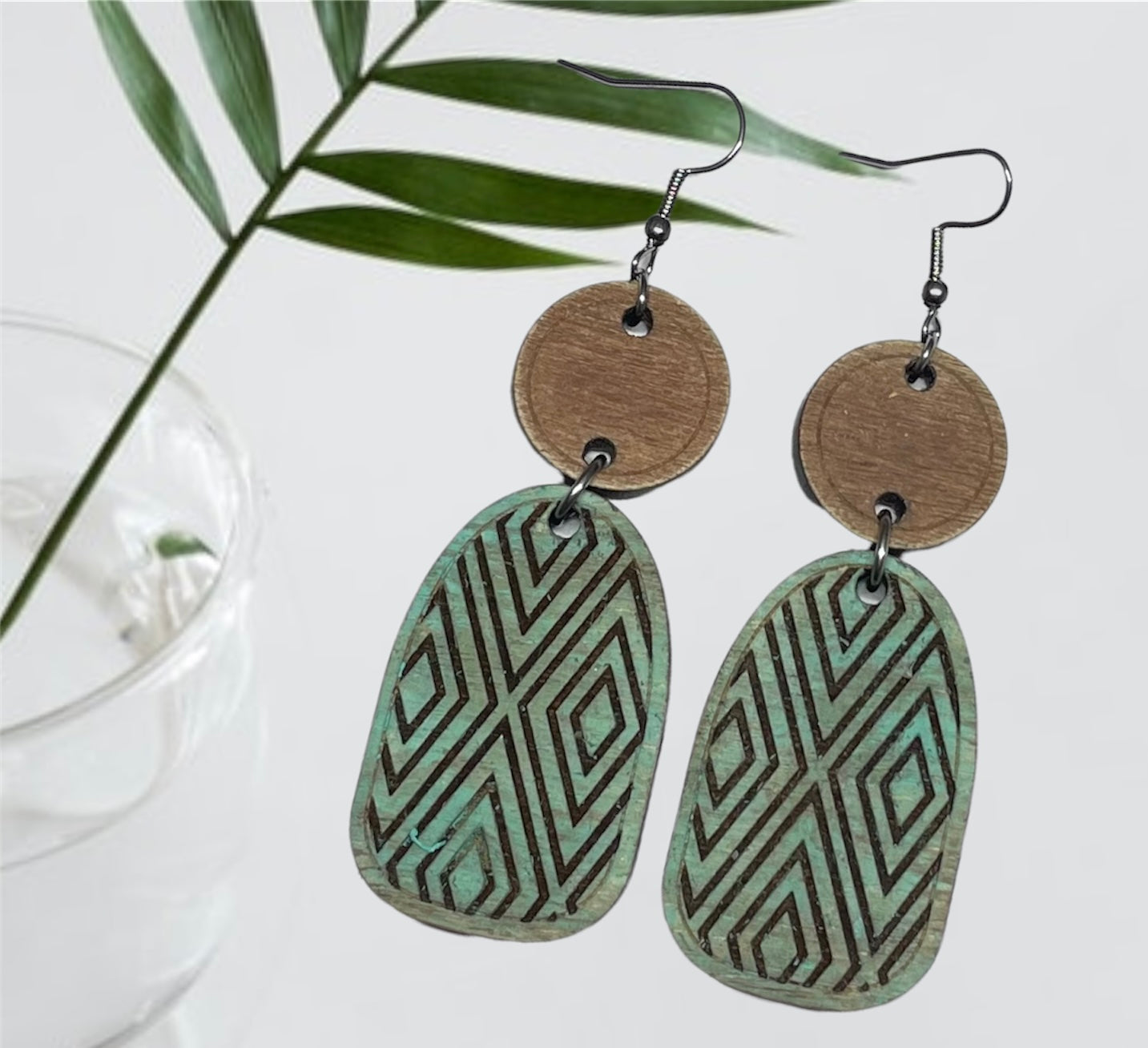 Aztec Wood Earrings