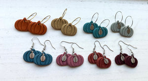 Pumpkin Polymer Clay Earrings * 8 Colors