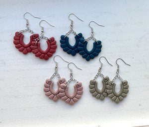 Boho Arch Polymer Clay Earrings * 4 Colors