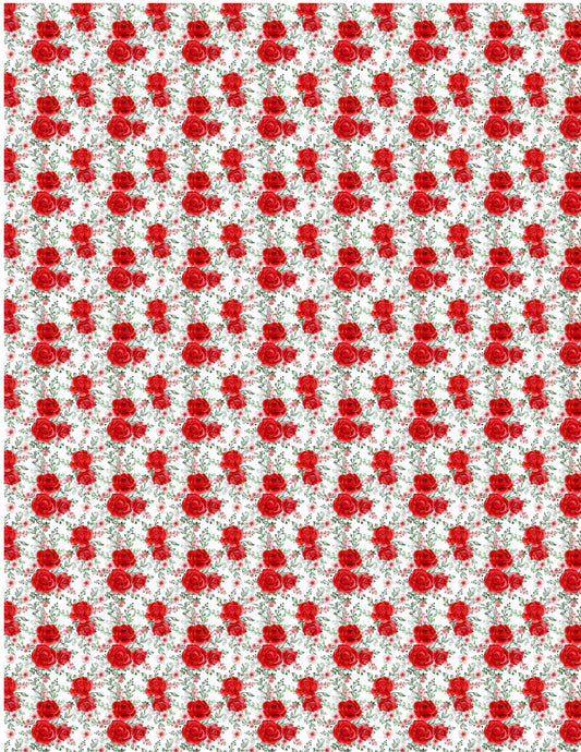 Polymer Clay Transfers - Red Roses