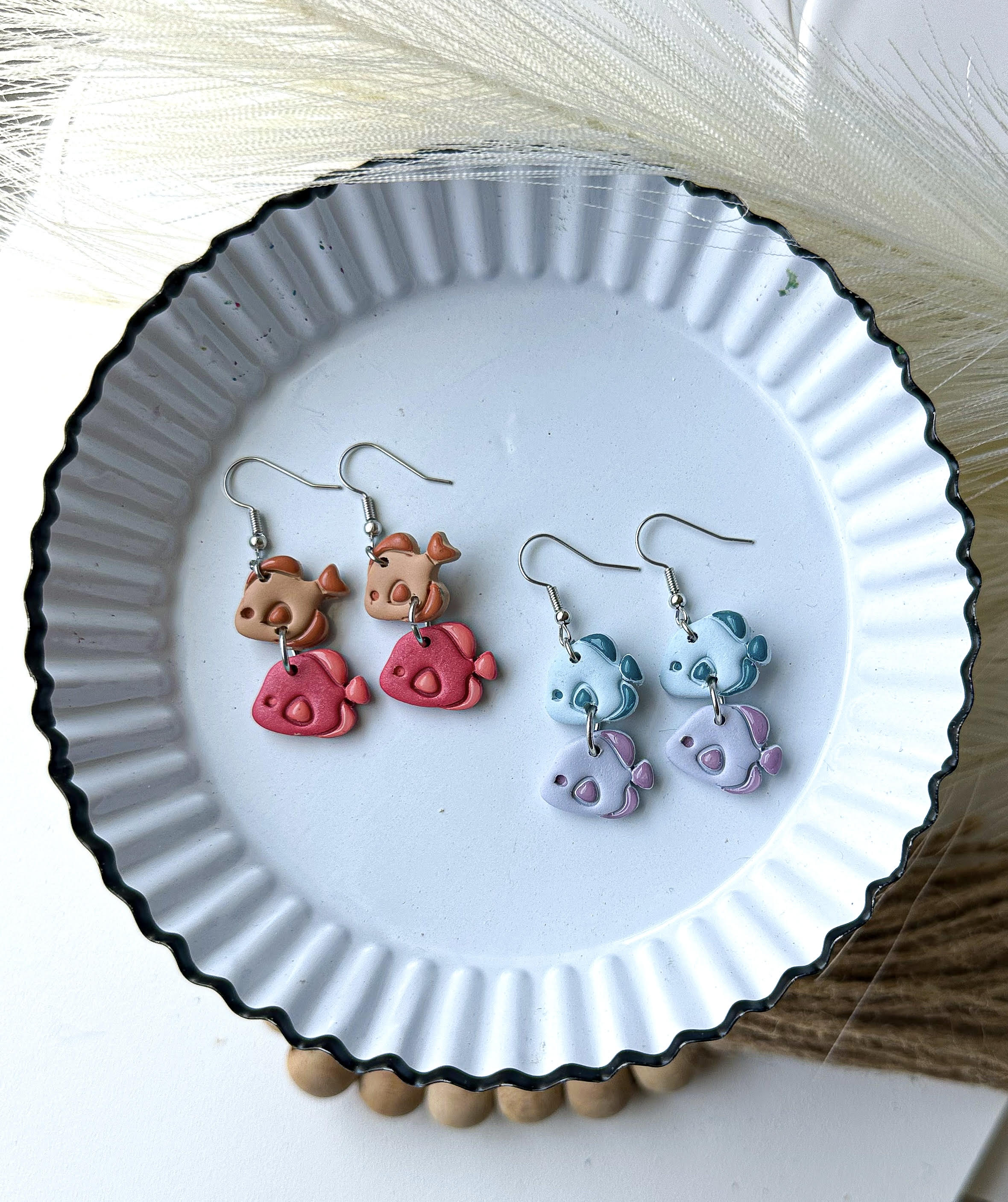 Polymer Clay Earrings - Tropical Fish