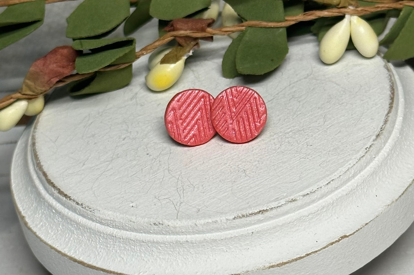 Stud Earrings - 14 Design Options - Polymer Clay