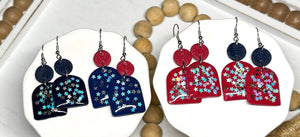 Patriotic Stars Polymer Clay Earrings * 2 Colors